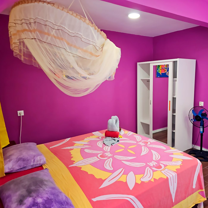 Chambres de la pension Tereia à Maupiti