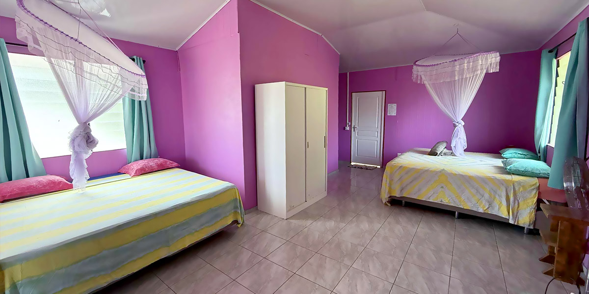 Chambre familiale de la pension Tereia à Maupiti