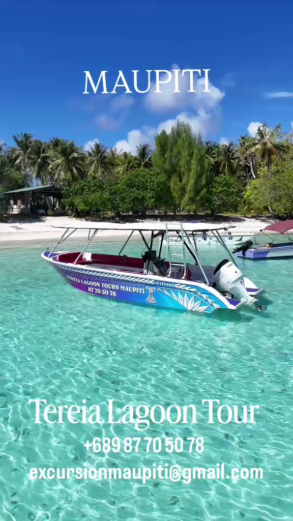 Vidéo TikTok : le bateau de Tereia Lagoon Tour dans le lagon de Maupiti